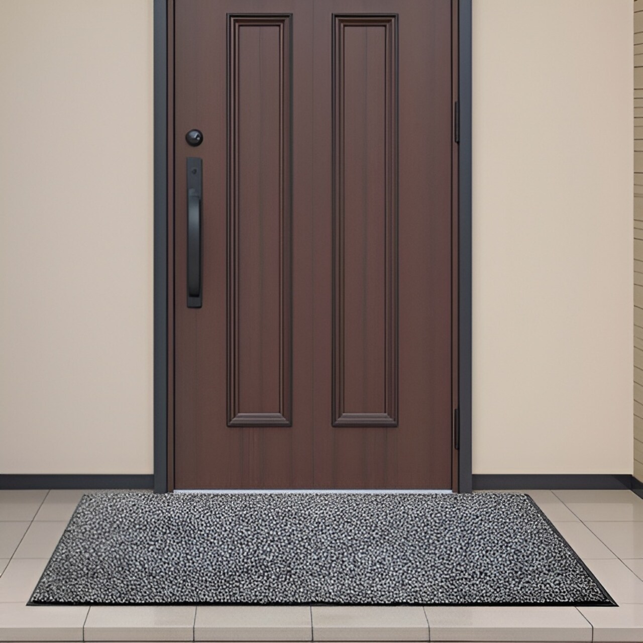 Heavy Duty Front Door Mat 5x3 ft Rug Indoor Outdoor Hallway Kitchen Balcony Grey